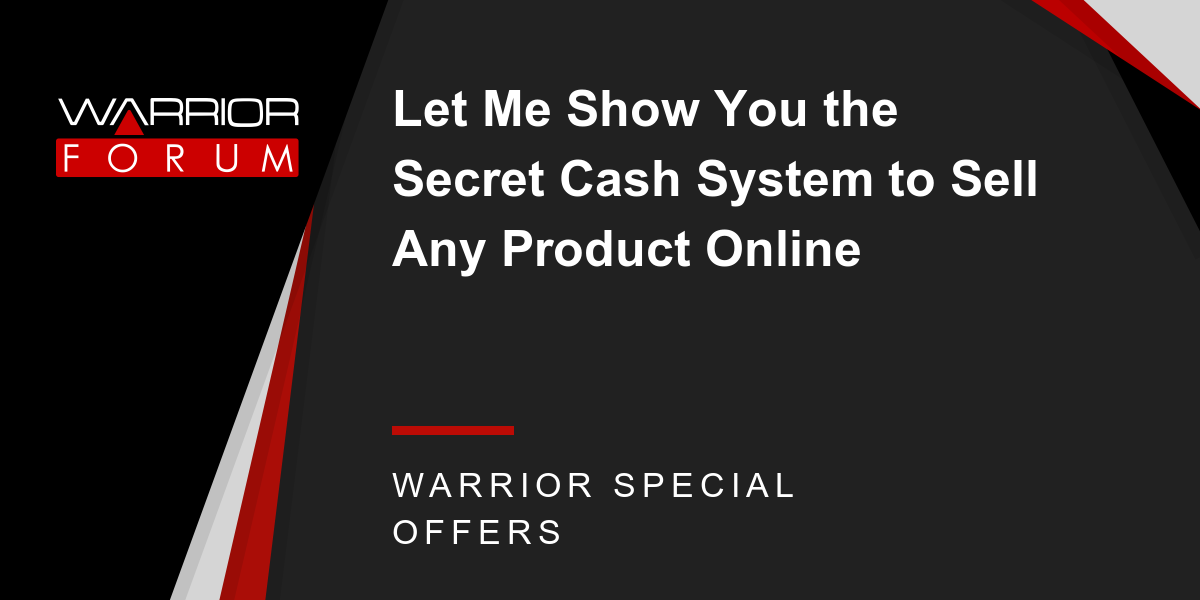 Let Me Show You the Secret Cash System to Sell Any Product Online Thumbnail