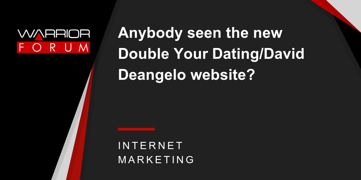 Online Dating profil David DeAngelo